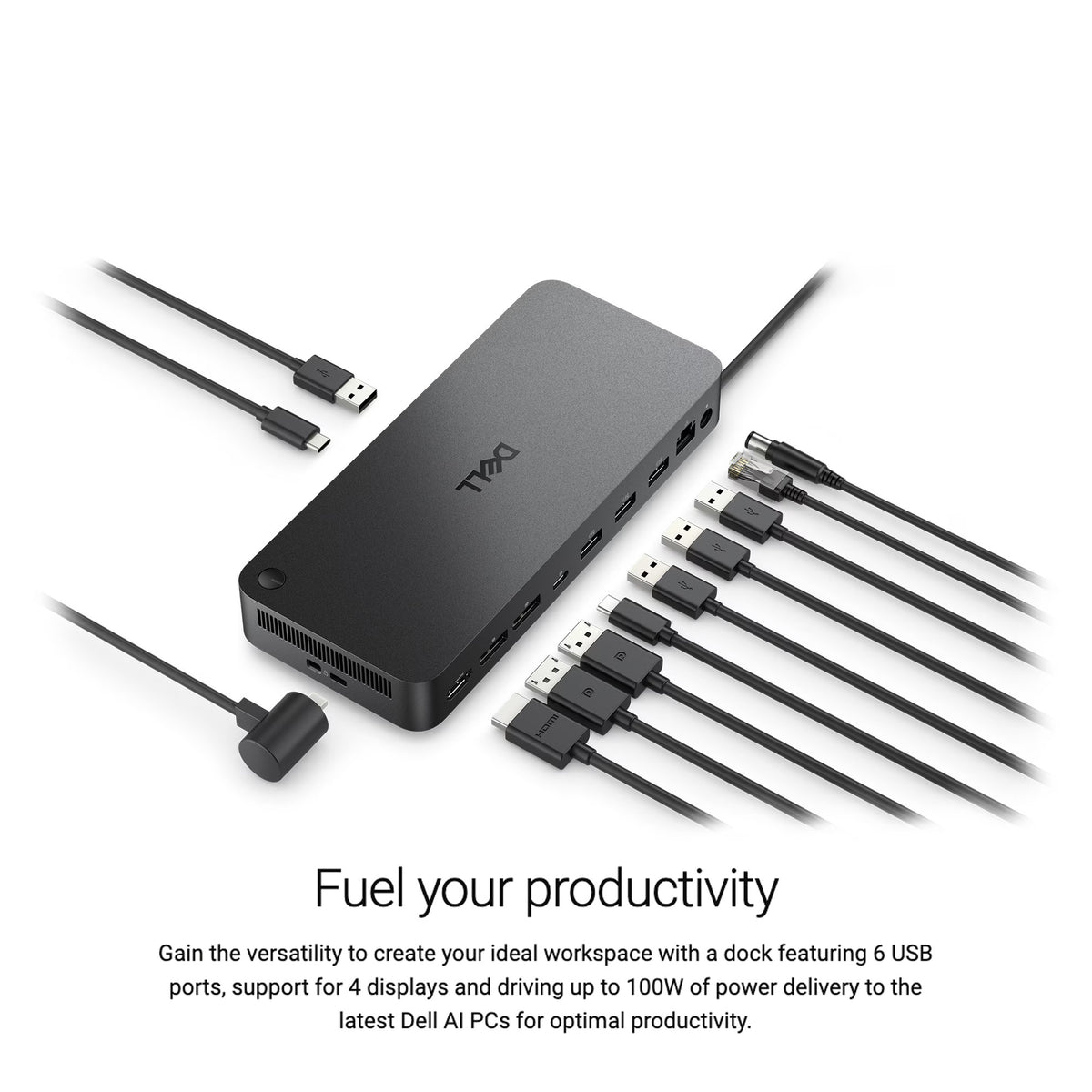Dell WD25 Pro Dock - Universal 100W USB-C Docking Station Bundle