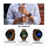 Garmin Venu 4 Smartwatch (Slate/Brown Leather)