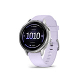 Garmin Venu 4 41mm Smartwatch (Silver with Periwinkle Silicone Band)