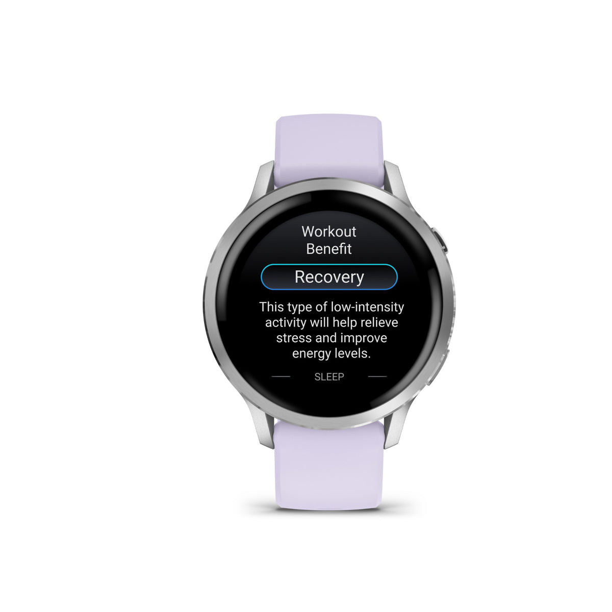 Garmin Venu 4 41mm Smartwatch (Silver with Periwinkle Silicone Band)