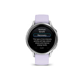 Garmin Venu 4 41mm Smartwatch (Silver with Periwinkle Silicone Band)