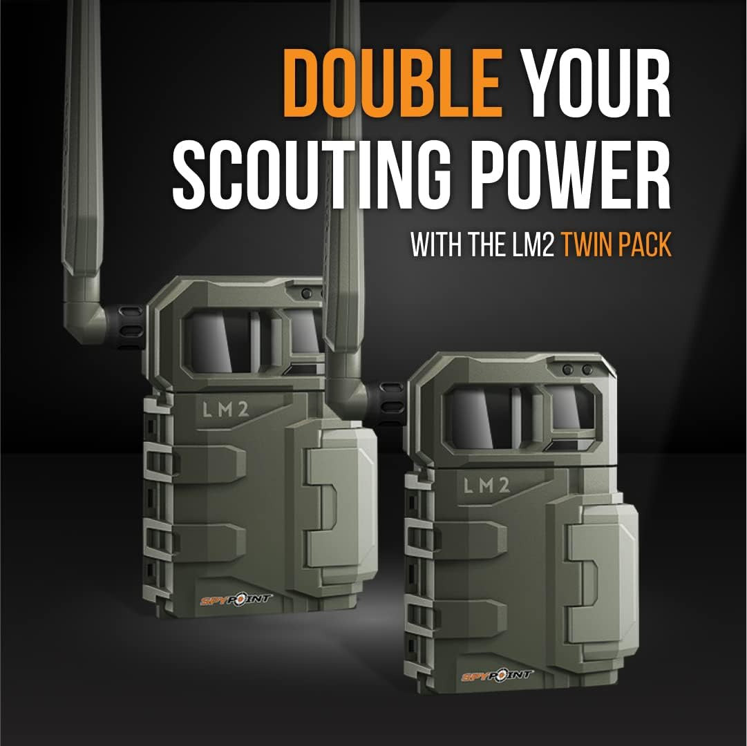 Spypoint LM2 Cellular Trail Camera with 32GB Micro SD Card (2-Pack)
