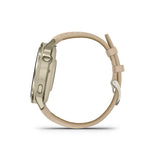 Garmin Venu 4 41mm 1.2-Inch Amoled GPS Smartwatch Lunar Gold/Light Sand Leather