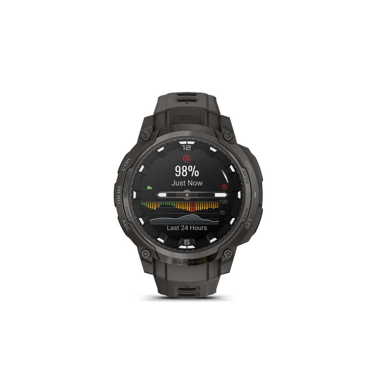 Garmin Instinct Crossover 1.2-Inch AMOLED GPS Smartwatch (Charcoal)