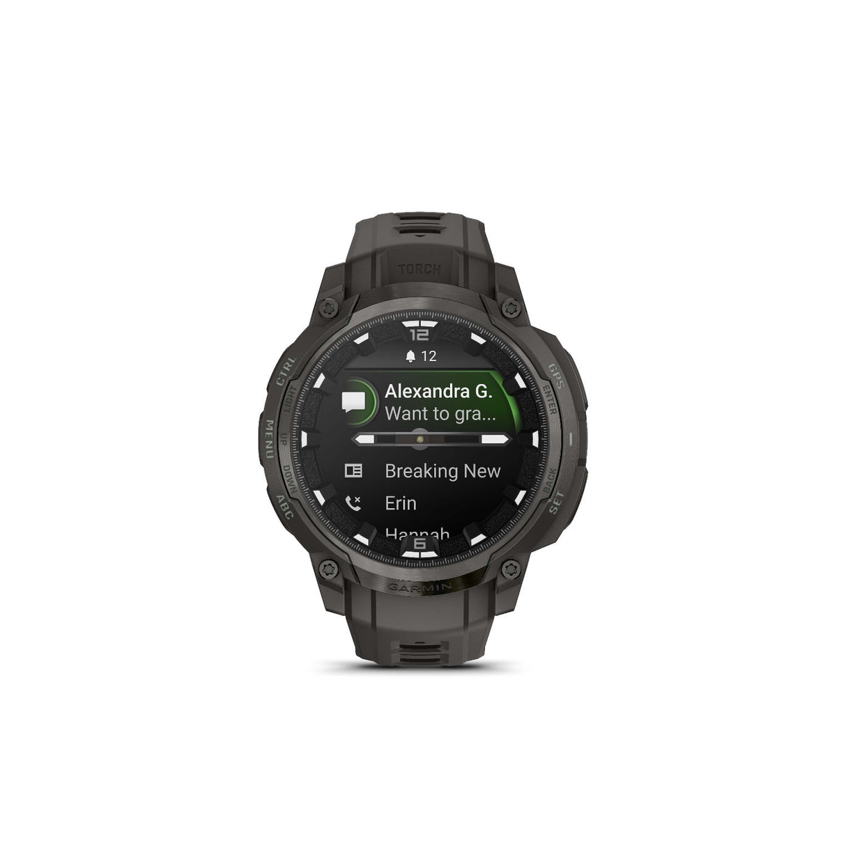 Garmin Instinct Crossover 1.2-Inch AMOLED GPS Smartwatch (Charcoal)