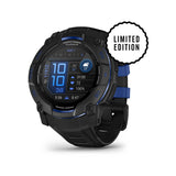 Garmin Instinct 3 AMOLED GPS Smartwatch (Black/Black with Bolt Blue)