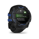 Garmin Instinct 3 AMOLED GPS Smartwatch (Black/Black with Bolt Blue)