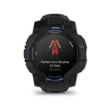 Garmin Instinct 3 AMOLED GPS Smartwatch (Black/Black with Bolt Blue)