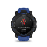 Garmin Instinct 3 AMOLED GPS Smartwatch (Black/Bolt Blue)