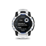 Garmin Instinct 3 AMOLED GPS Smartwatch (Whitestone/Bolt Blue)
