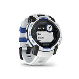 Garmin Instinct 3 AMOLED GPS Smartwatch (Whitestone/Bolt Blue)