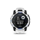 Garmin Instinct 3 AMOLED GPS Smartwatch (Whitestone/Bolt Blue)