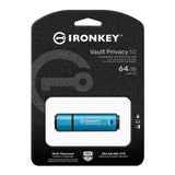 Kingston IronKey Vault Privacy 50 Series 64GB USB-A 3.2 Gen 1 Flash Drive