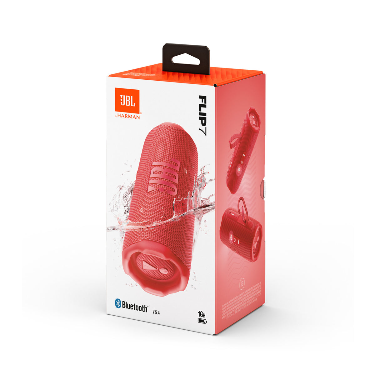 JBL Flip 7 Portable Waterproof Dustproof Drop-Proof Bluetooth Speaker (Red) (Open Box)