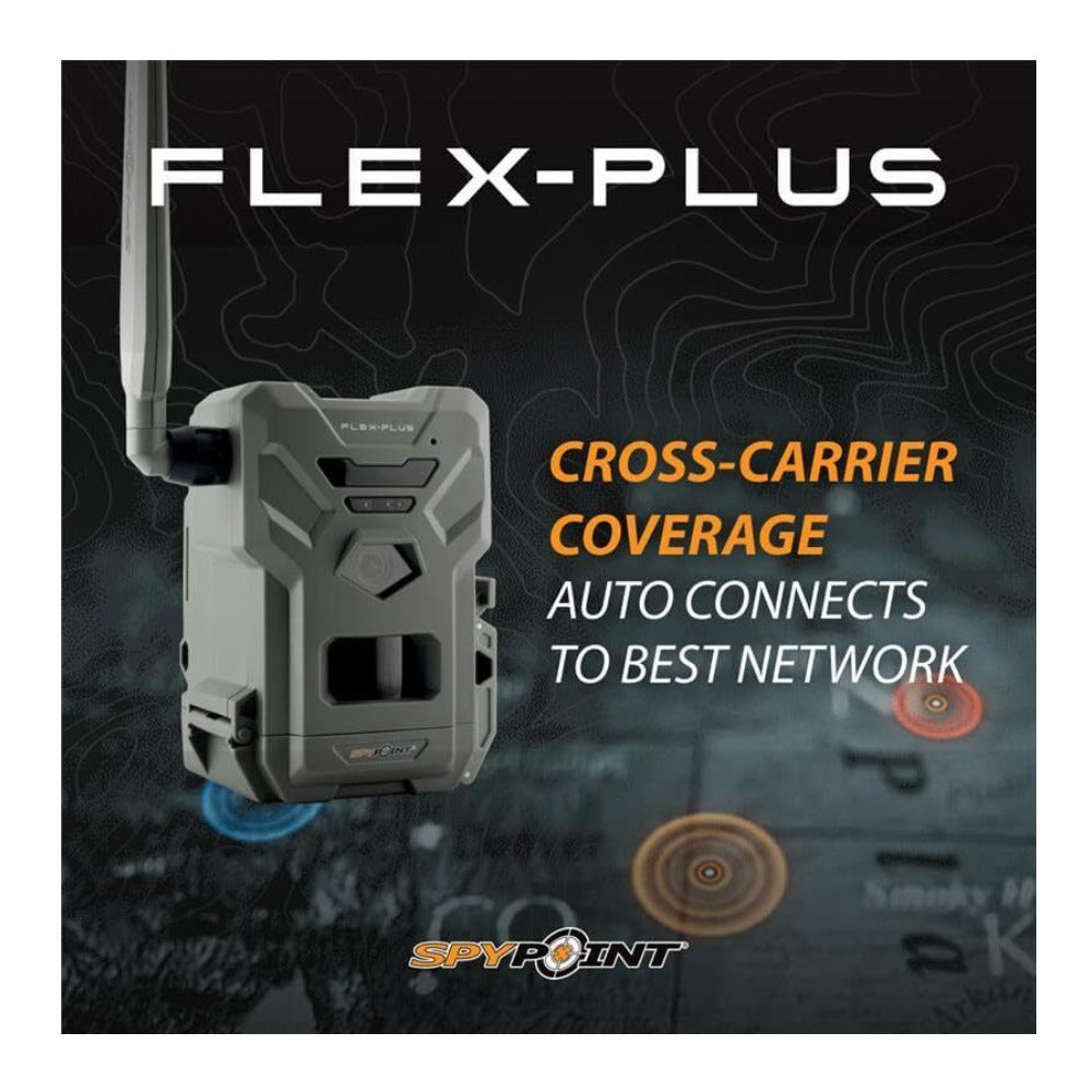 Spypoint Flex-Plus Cellular Trail Camera 36MP Photos 1080p Videos Dual-SIM GPS