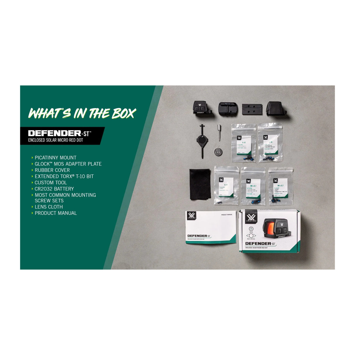 Vortex Optics Defender-ST Enclosed Solar Micro Red Dot 3 MOA