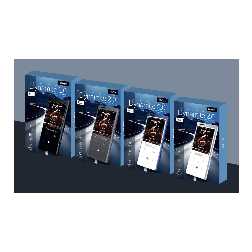 Samvix Dynamite 2.0 Kosher 16GB MP3 Player with Bluetooth and Metal Body (Black)