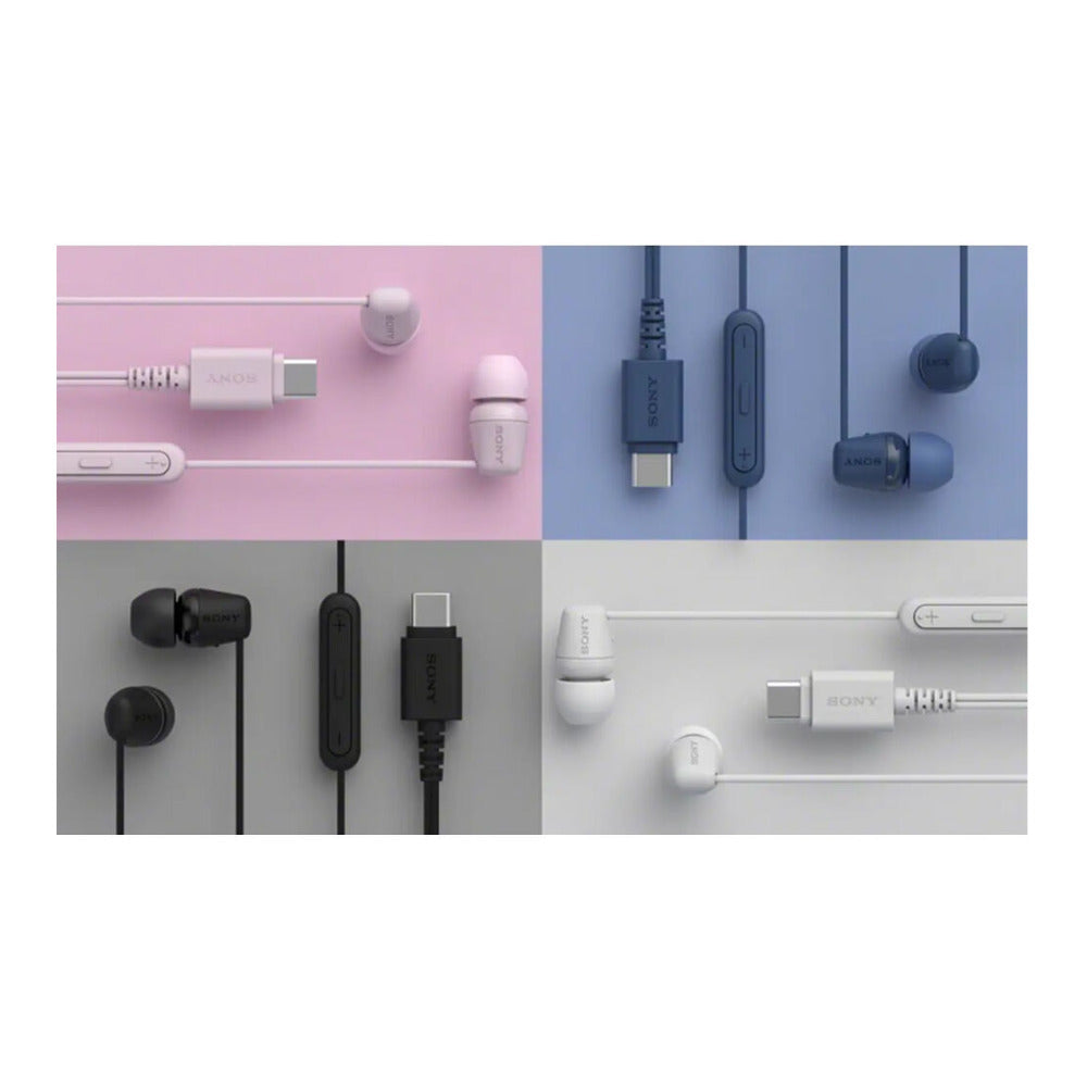 Sony IER-EX15C USB-C Wired Earphones - Plug and Play (White)