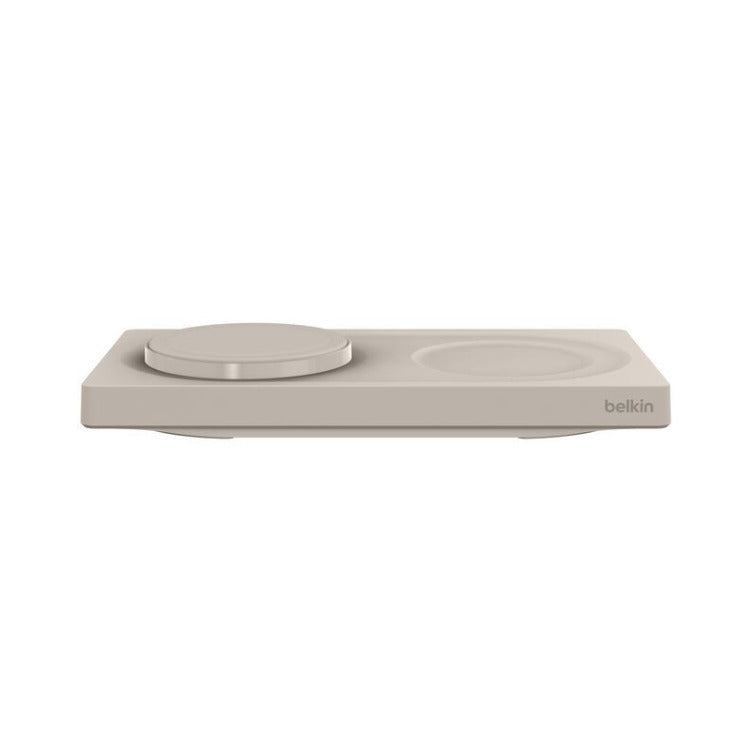 Belkin BoostCharge Pro 2-in-1 Wireless Charging Pad (15W, Sand) (Open Box)