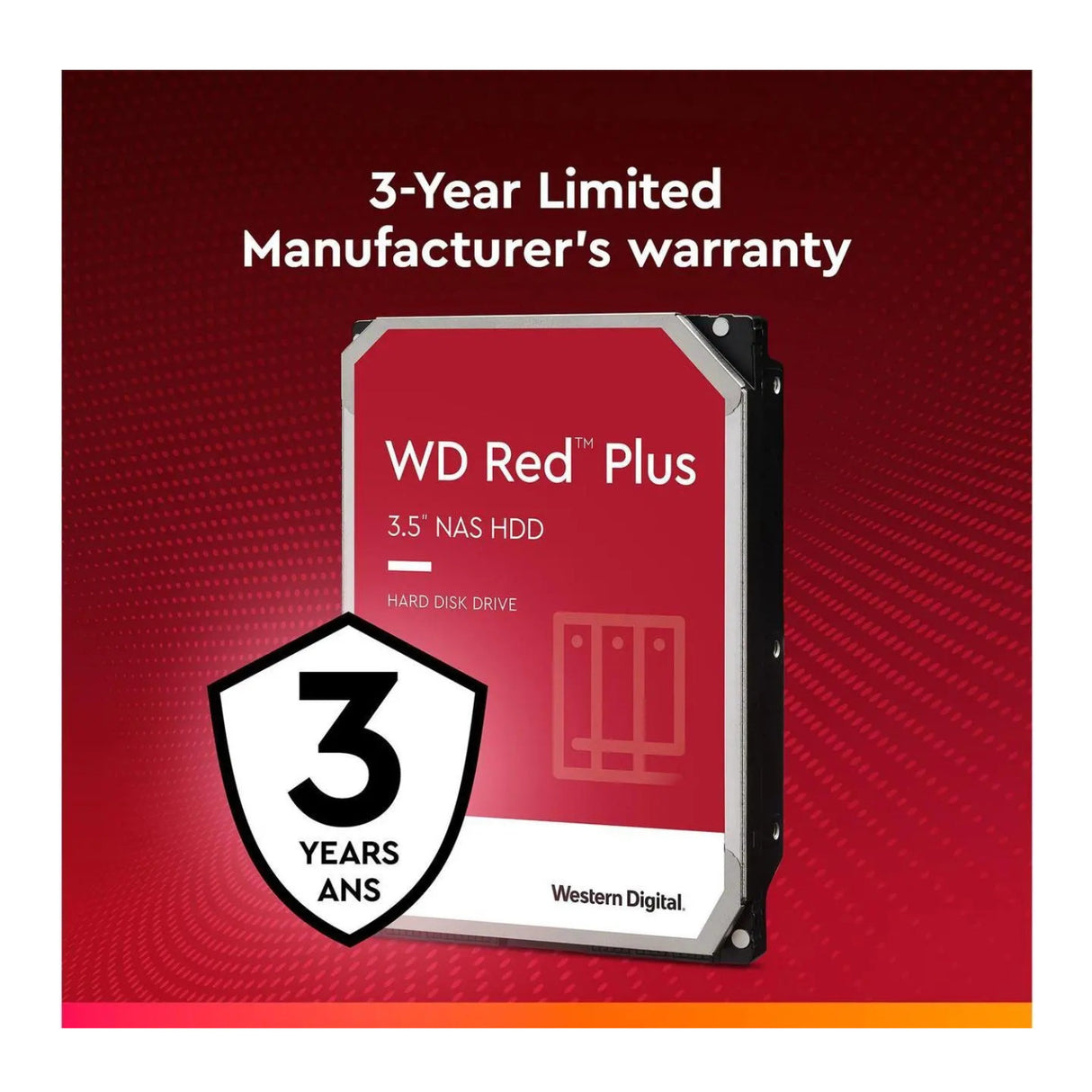 Western Digital 6TB WD Red Plus NAS Internal Hard Drive HDD