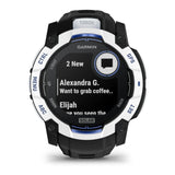 Garmin Instinct 3 50mm GPS Smartwatch (Whitestone/Black with Bolt Blue)