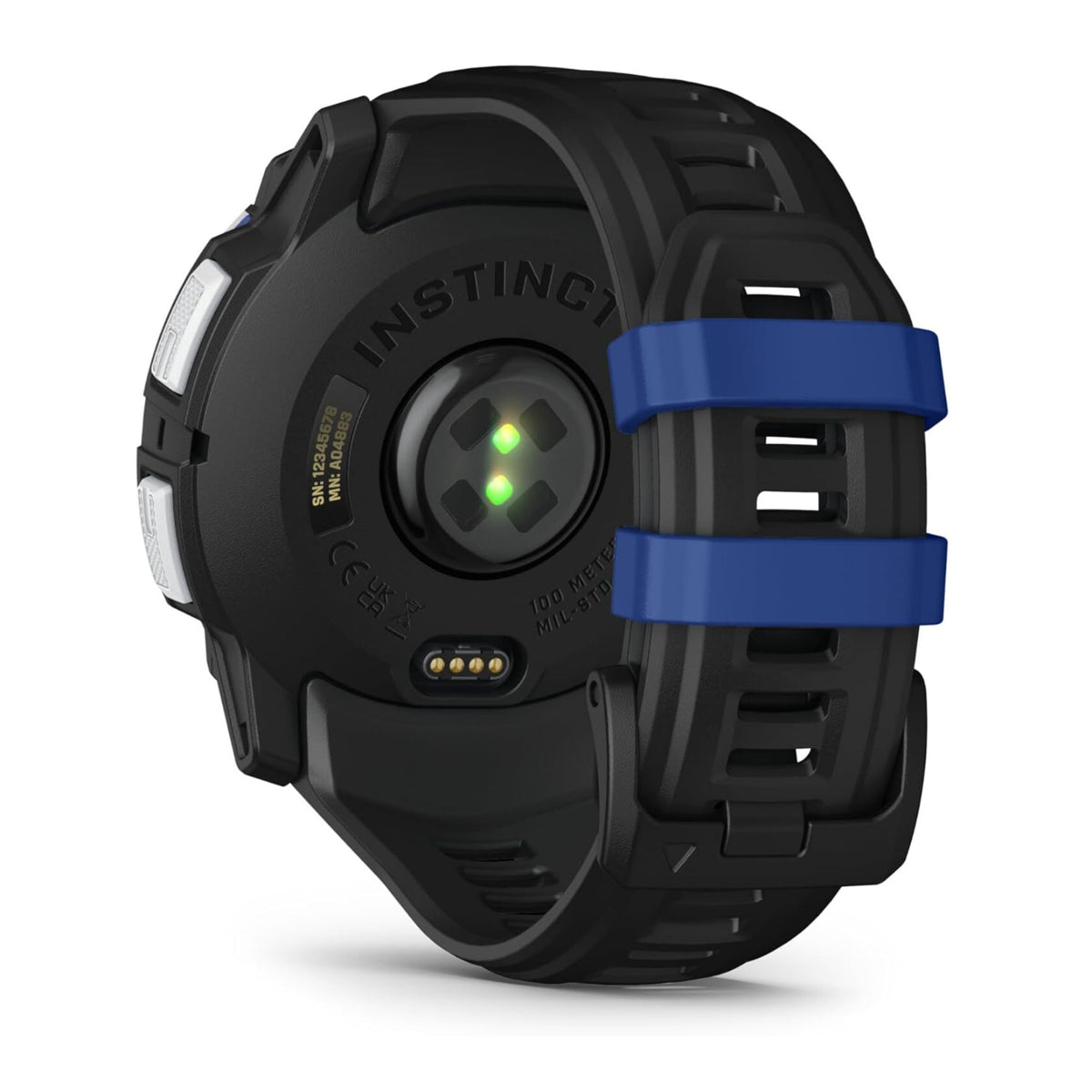 Garmin Instinct 3 50mm GPS Smartwatch (Whitestone/Black with Bolt Blue)
