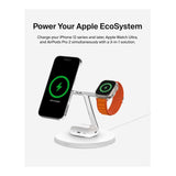 Belkin MagSafe 3-in-1 Wireless Charging Stand for iPhone 16/15/14/13/12 (White)
