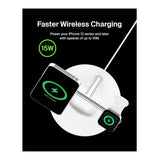 Belkin MagSafe 3-in-1 Wireless Charging Stand for iPhone 16/15/14/13/12 (White)