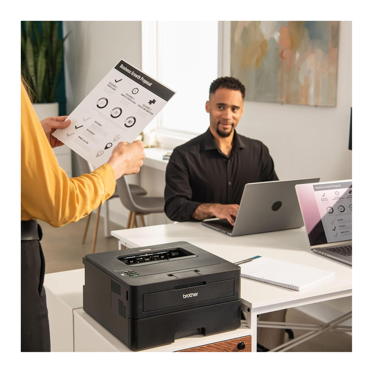 Brother HL-L2460DW Wireless Compact Monochrome Laser Printer (Black)