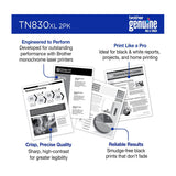 Brother Genuine TN830XL 2PK Black High Yield Printer Toner Cartridge (2-Pack)