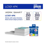 Brother Genuine (4-Pack) Standard Yield Ink Cartridges