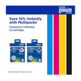 Brother Genuine 3-Pack High Yield Color Ink Cartridges (Cyan/Magenta/Yellow)
