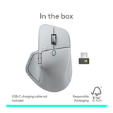 Logitech MX Master 4 Wireless Mouse - 8000 DPI Sensor, Multi-Device (Pale Gray)
