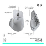 Logitech MX Master 4 Wireless Mouse - 8000 DPI Sensor, Multi-Device (Pale Gray)