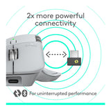 Logitech MX Master 4 Wireless Mouse - 8000 DPI Sensor, Multi-Device (Pale Gray)