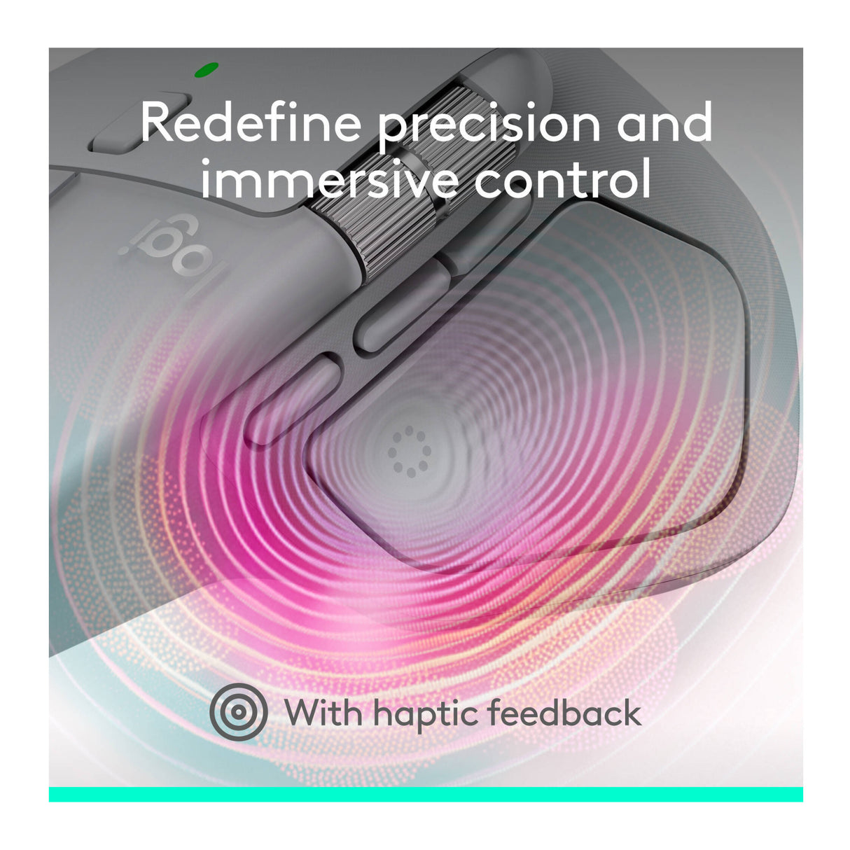 Logitech MX Master 4 Wireless Mouse - 8000 DPI Sensor, Multi-Device (Pale Gray)