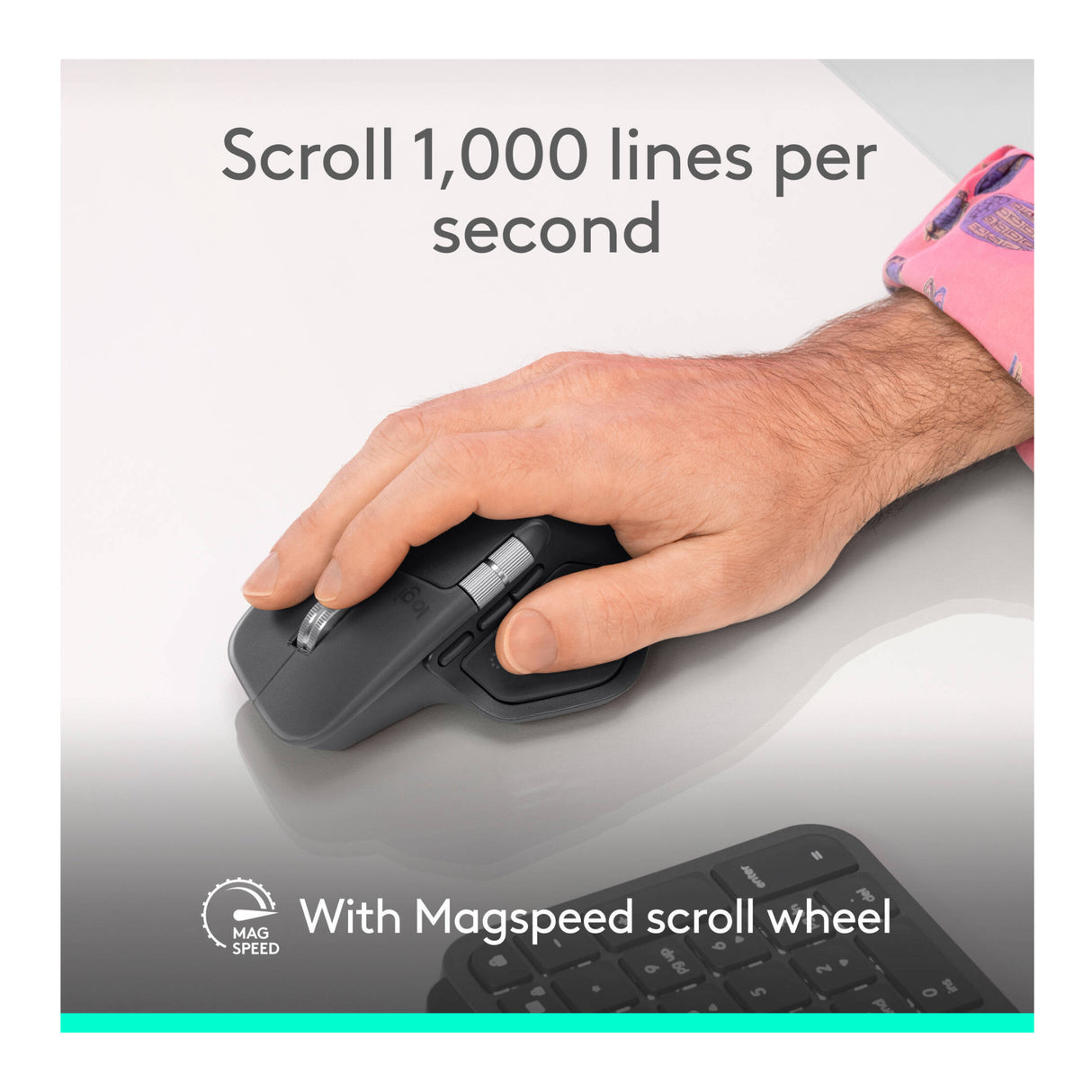 Logitech MX Master 4 Wireless Mouse - 8000 DPI Sensor, Multi-Device (Black)