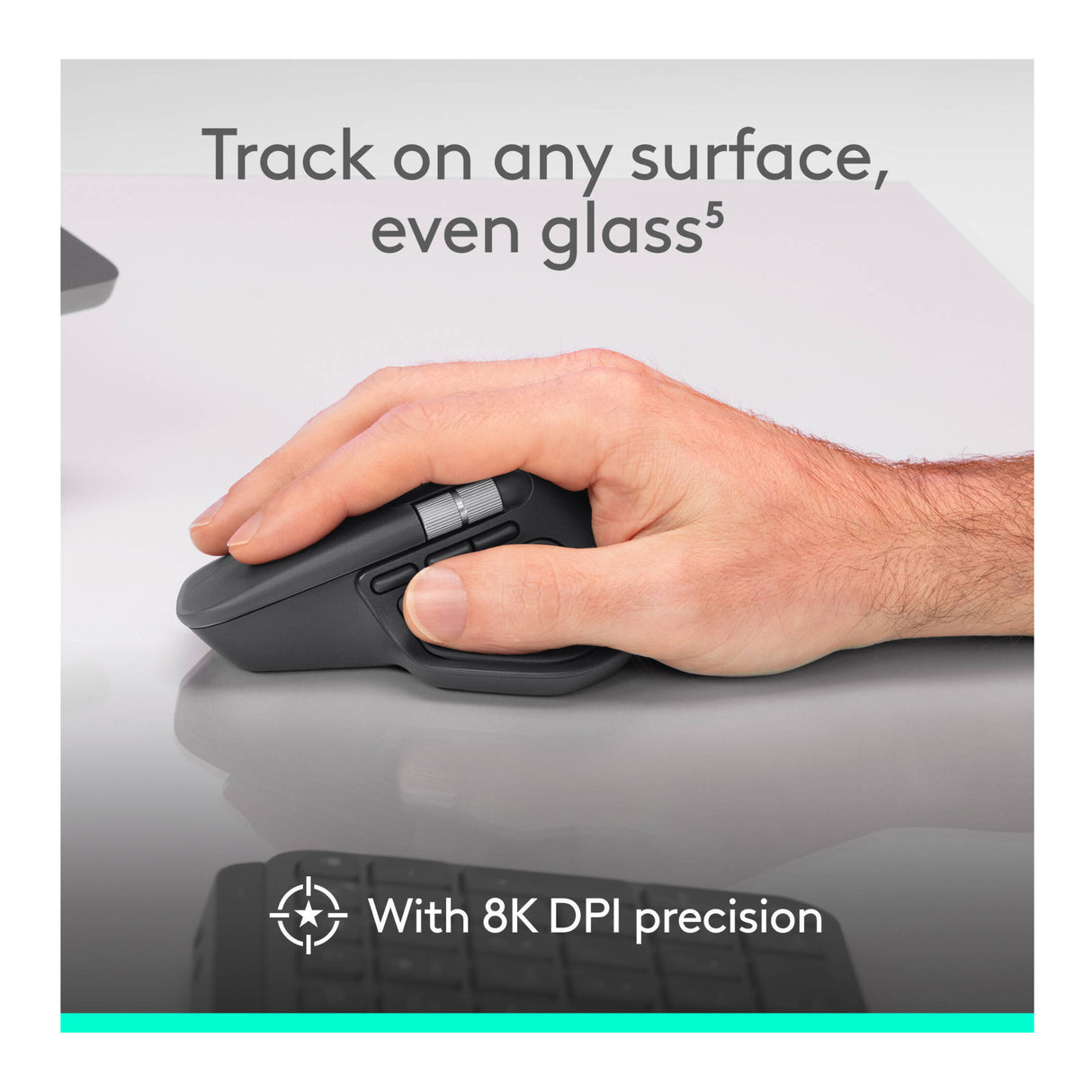 Logitech MX Master 4 Wireless Mouse - 8000 DPI Sensor, Multi-Device (Black)