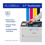 Brother 2.7 Inch Touchscreen Wireless Compact Digital Color LED Laser Printer