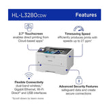 Brother 2.7 Inch Touchscreen Wireless Compact Digital Color LED Laser Printer
