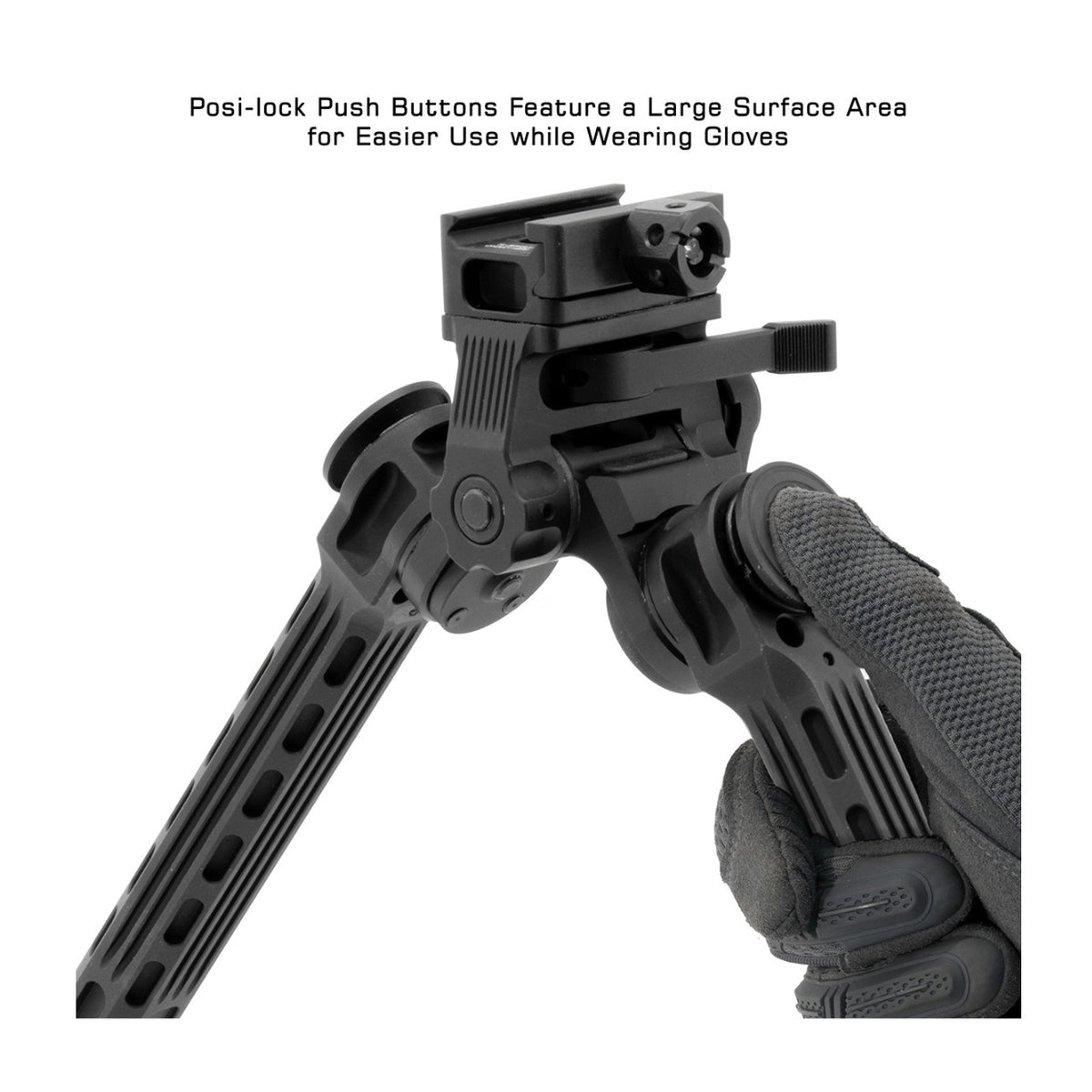 UTG Big Bore Full Stability Bipod 9 to 14-Inch Center Height, Picatinny (Black)