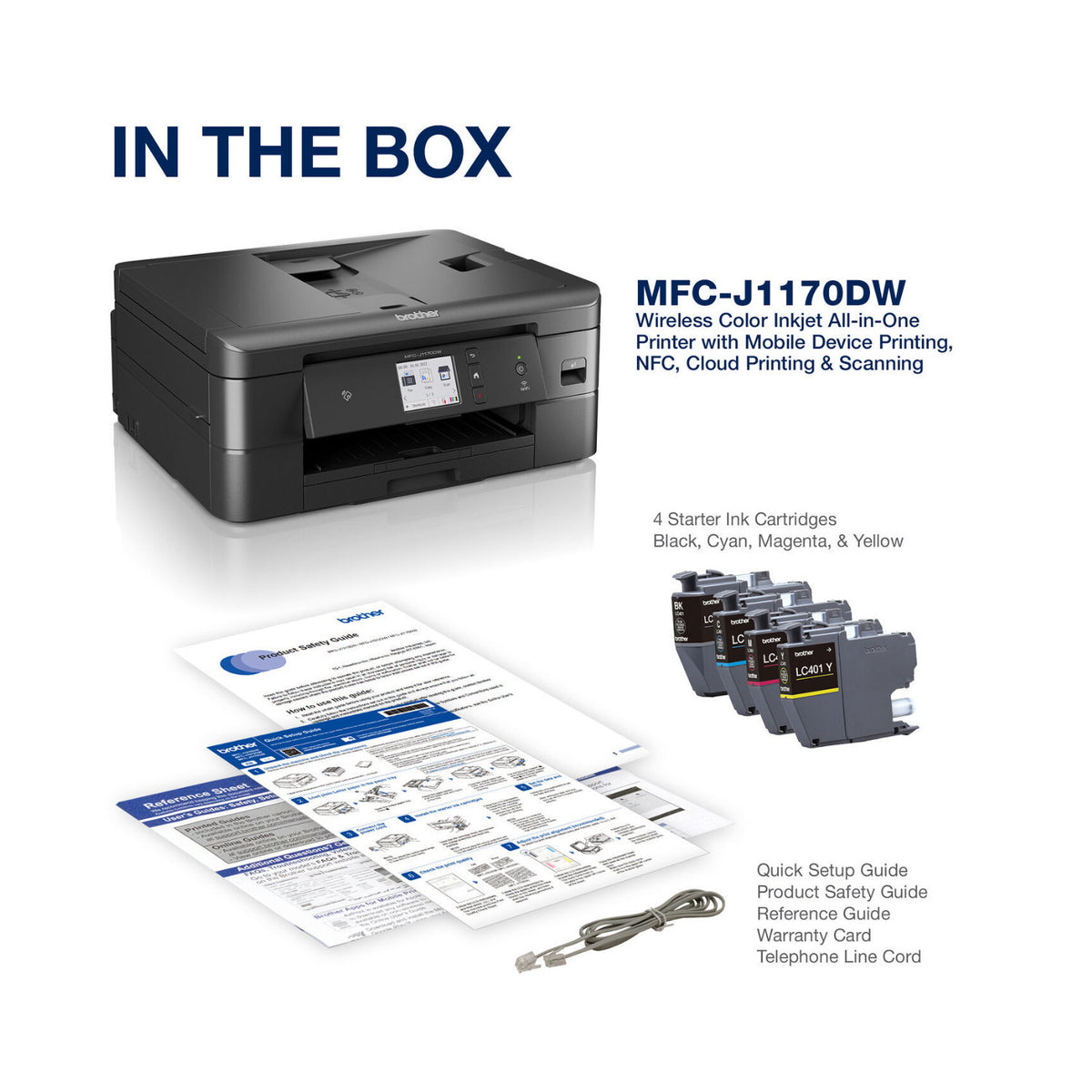 Brother MFC-J1170DW Wireless Color Inkjet All-in-One Printer