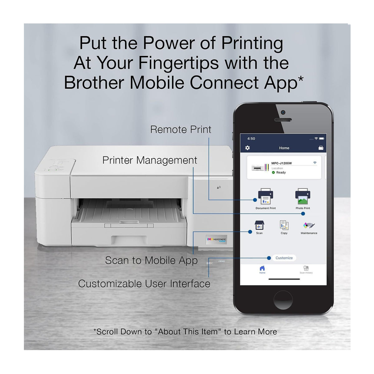 Brother MFC-J1205W INKvestment Wireless Multi-Function Inkjet Printer