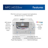 Brother MFC-J4535DW INKvestment All-in-One Color Inkjet Printer (White)
