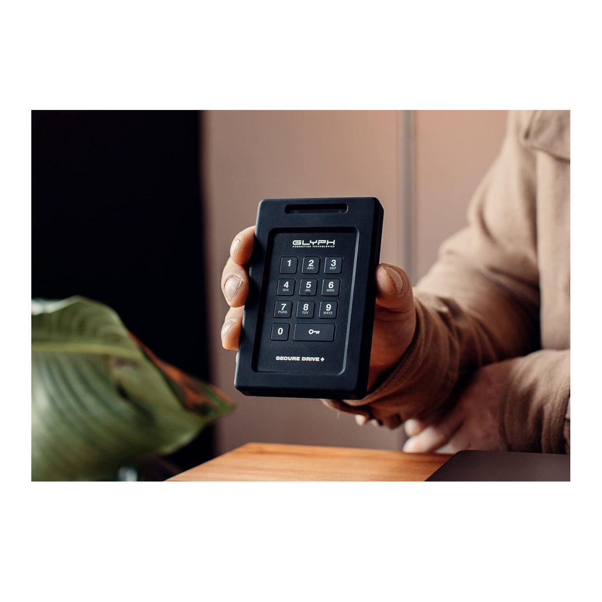 Glyph SecureDrive+ 2TB Encrypted External Drive with Keypad, Rugged Tamper-Proof