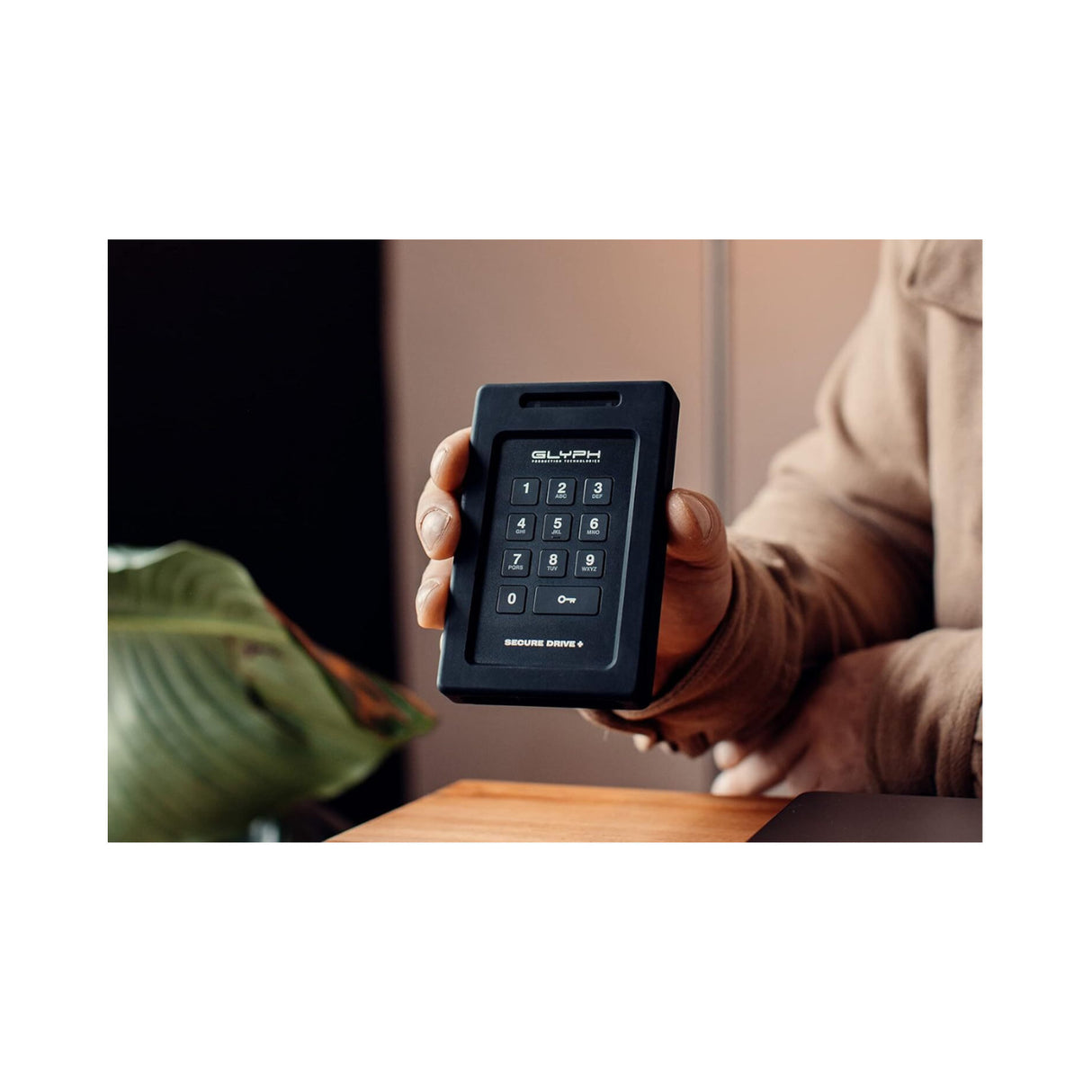Glyph SecureDrive+ 4TB Encrypted External Drive with Keypad, Rugged Tamper-Proof