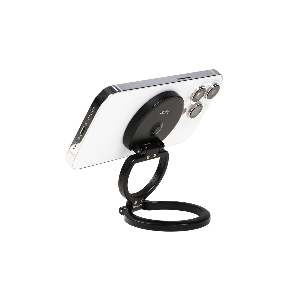Nanlite Lumo LED Phone Ring Light (MagSafe Compatible) (Polar Black)