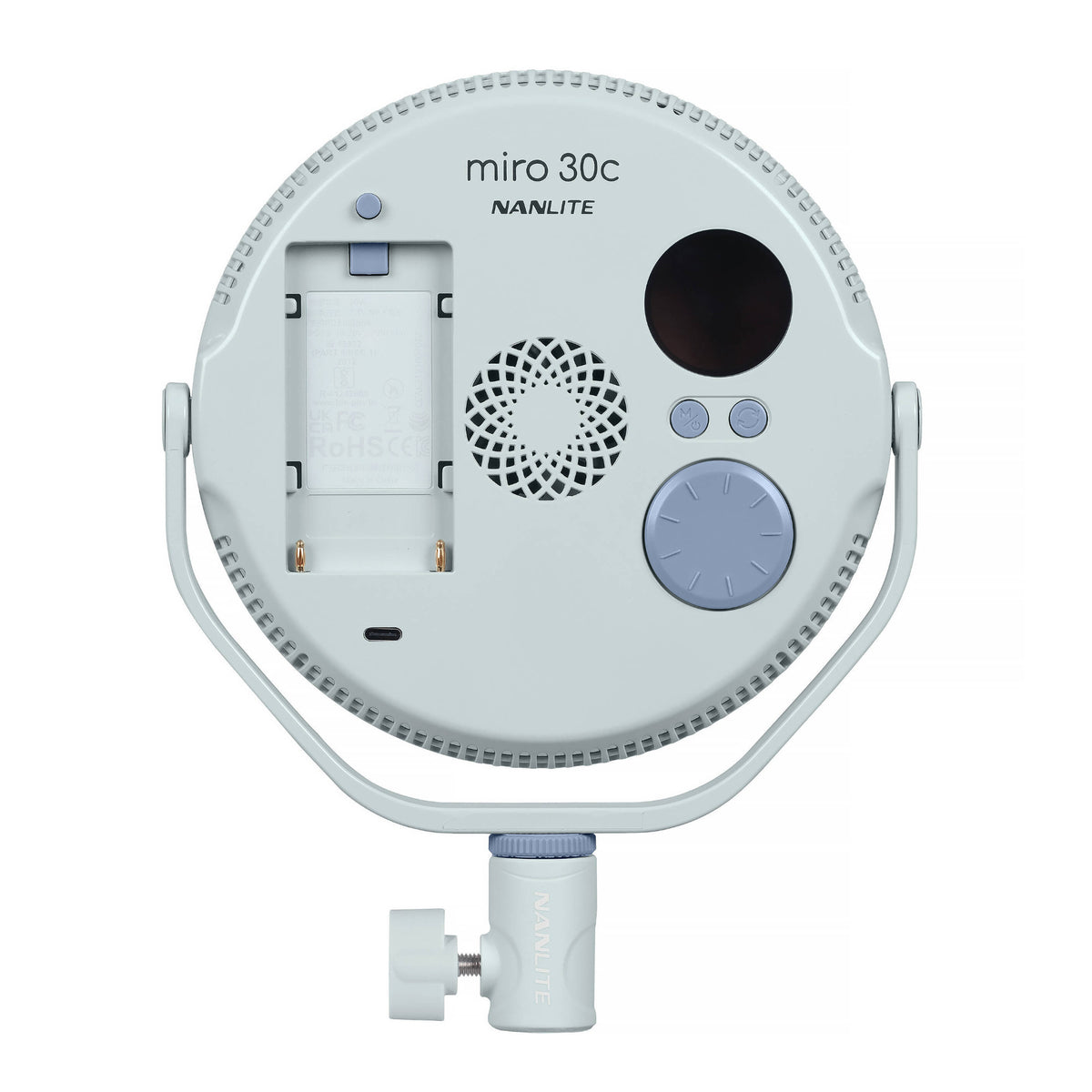 Nanlite miro 30C LED Full-Color Round Panel Light (Mint Blue) (Open Box)