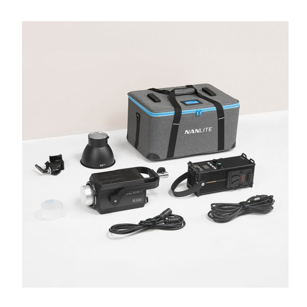 Nanlite Forza 500B II LED Monolight with V-Mount Batteries and Charger Kit