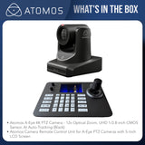 Atomos A-Eye 4K PTZ Camera 12x Optical Zoom with AI Auto-Tracking (Black) Bundle